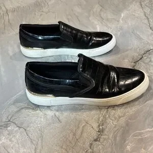 Aldo | Shoes | Aldo Black Sneakers Sleek Slipon Design  display picture 2